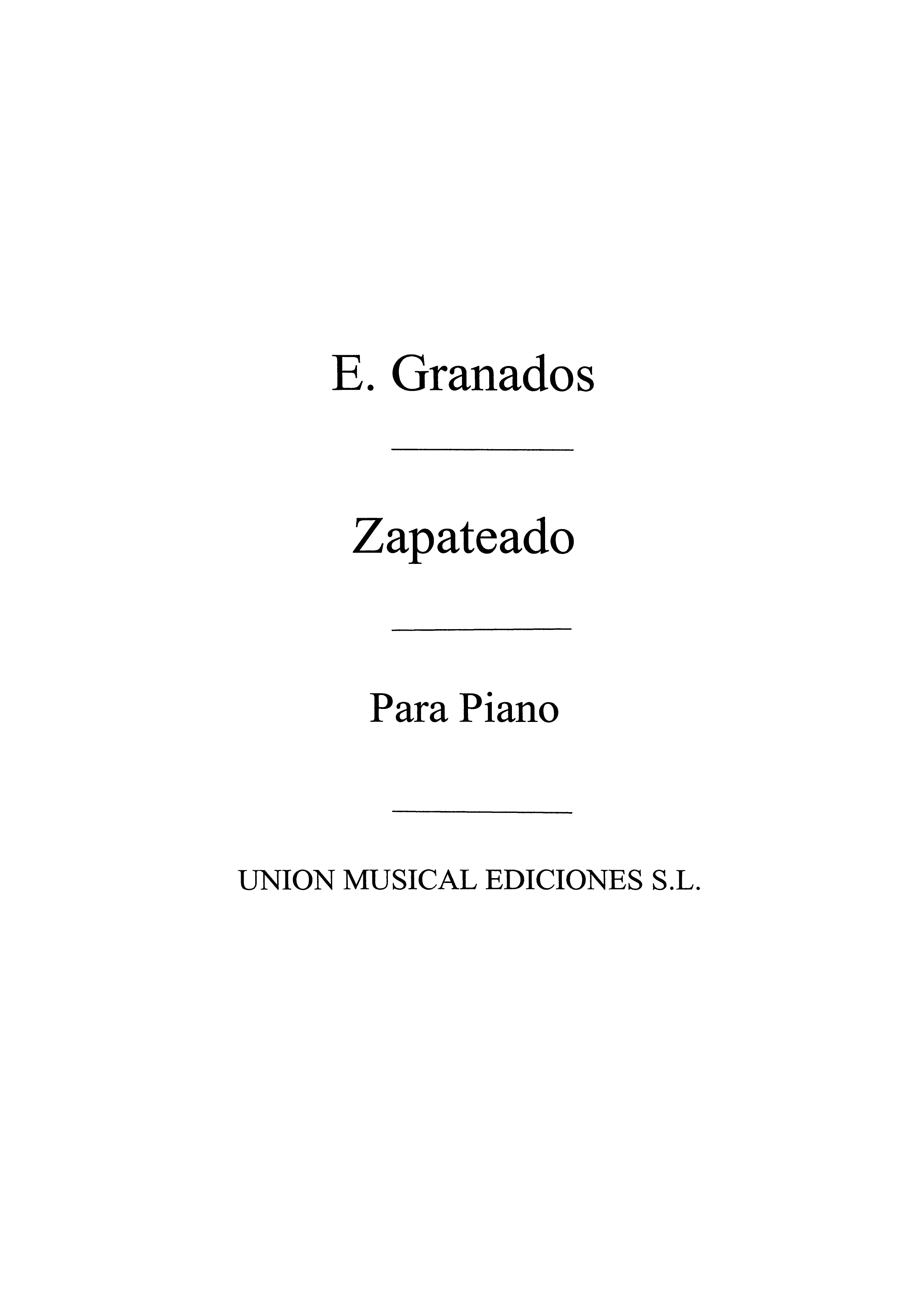 Enrique Granados: Zapateado No.6: Piano: Instrumental Work