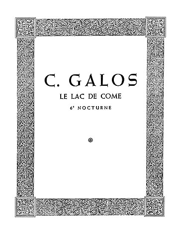 Giselle Galos: Nocturne (Le Lac De Come No.6): Piano: Instrumental Work