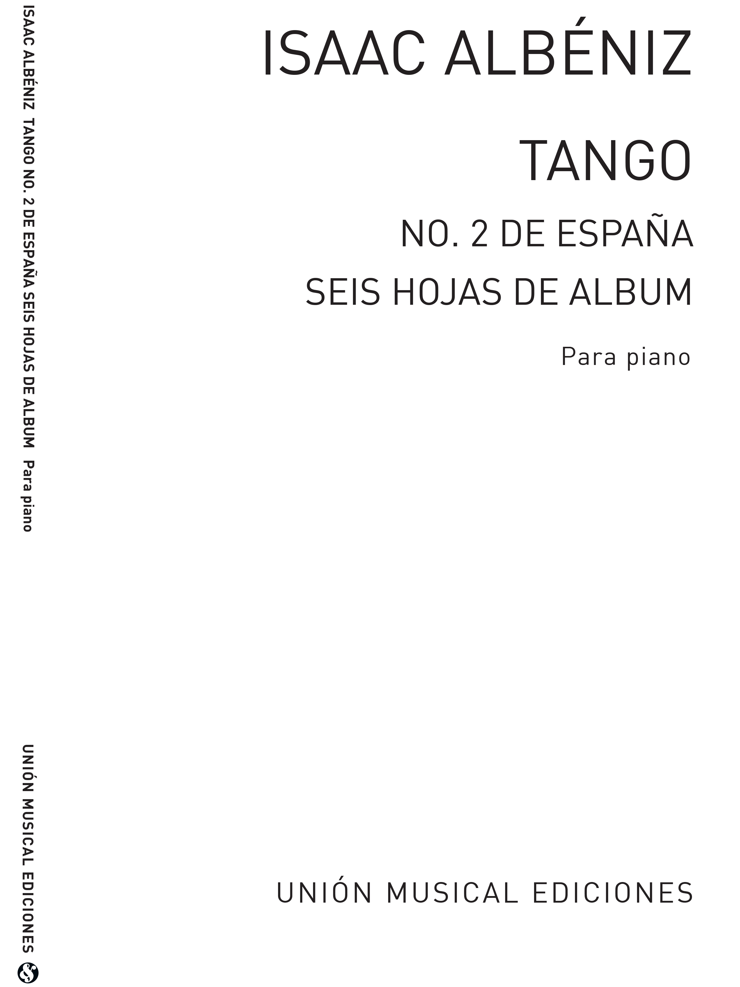 Isaac Albéniz: Tango in D from Espana Op. 165 No.2: Piano: Instrumental Album
