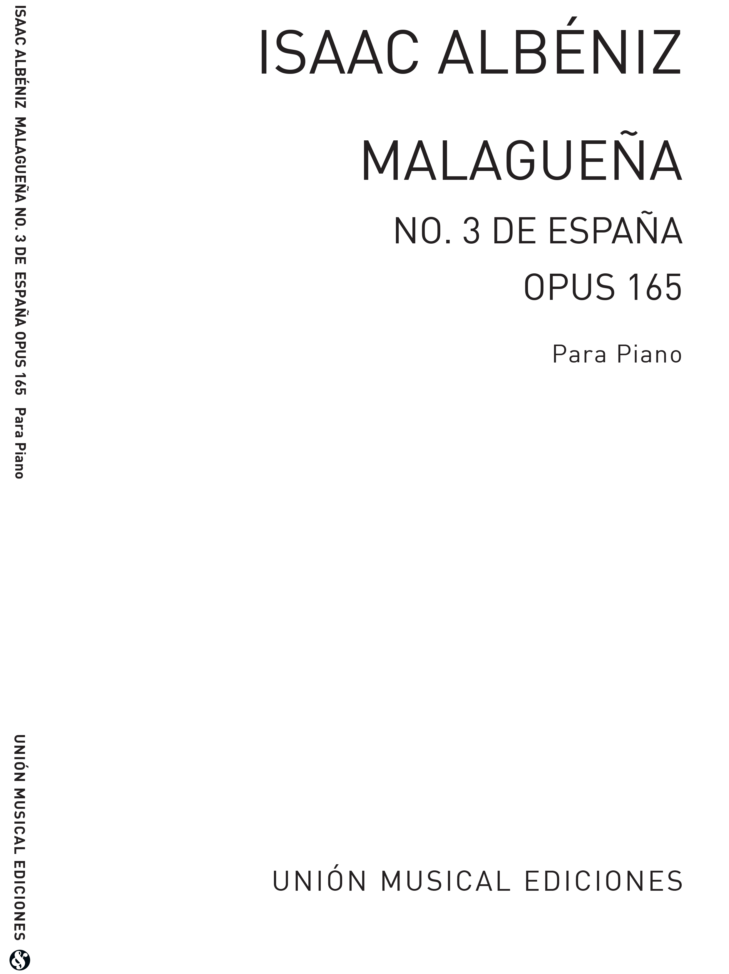 Isaac Albniz: Malaguena From Espana Op.165: Piano: Instrumental Album