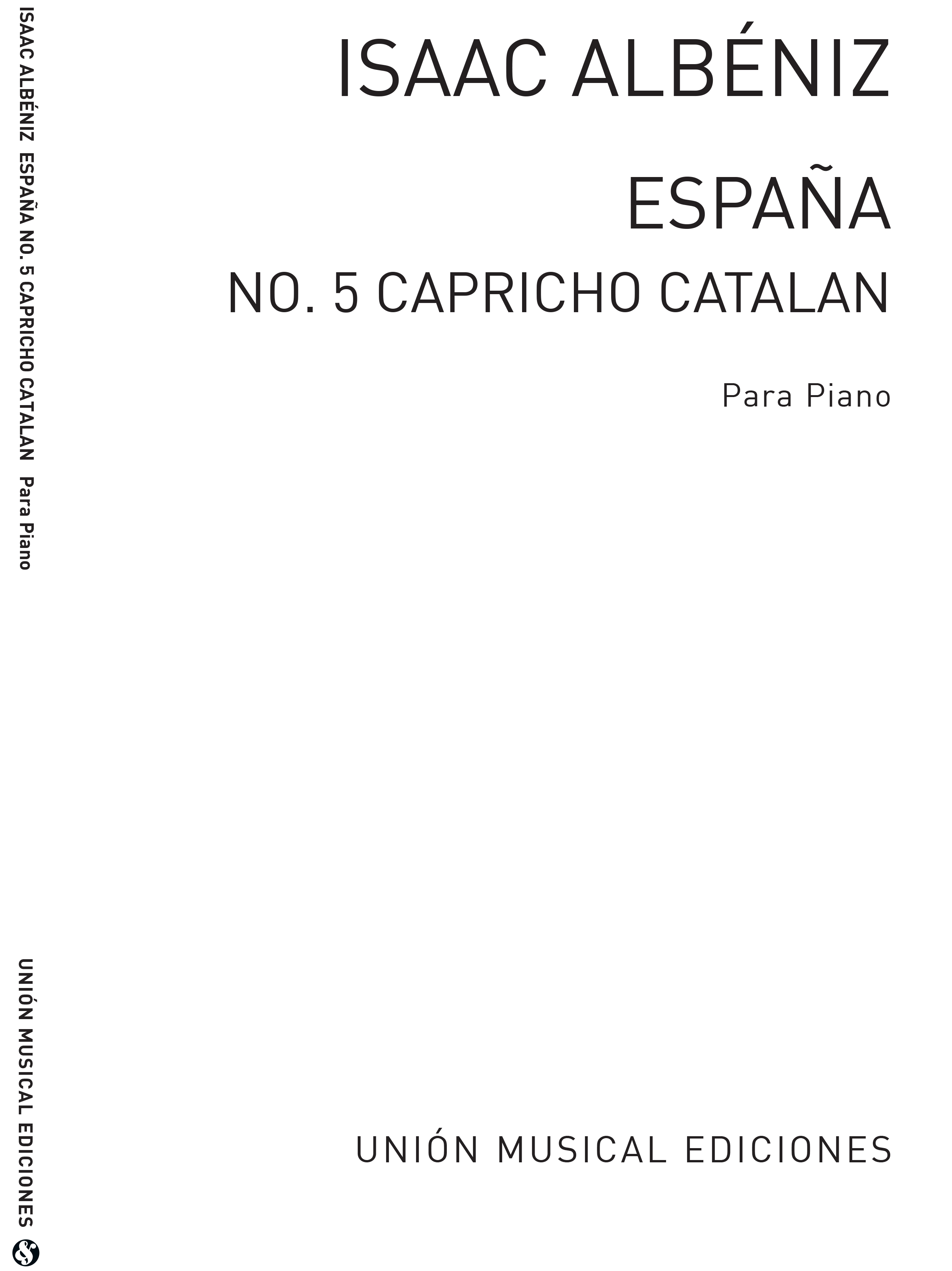 Isaac Albniz: Capricho Catalan From Espana Op.165: Piano: Instrumental Work