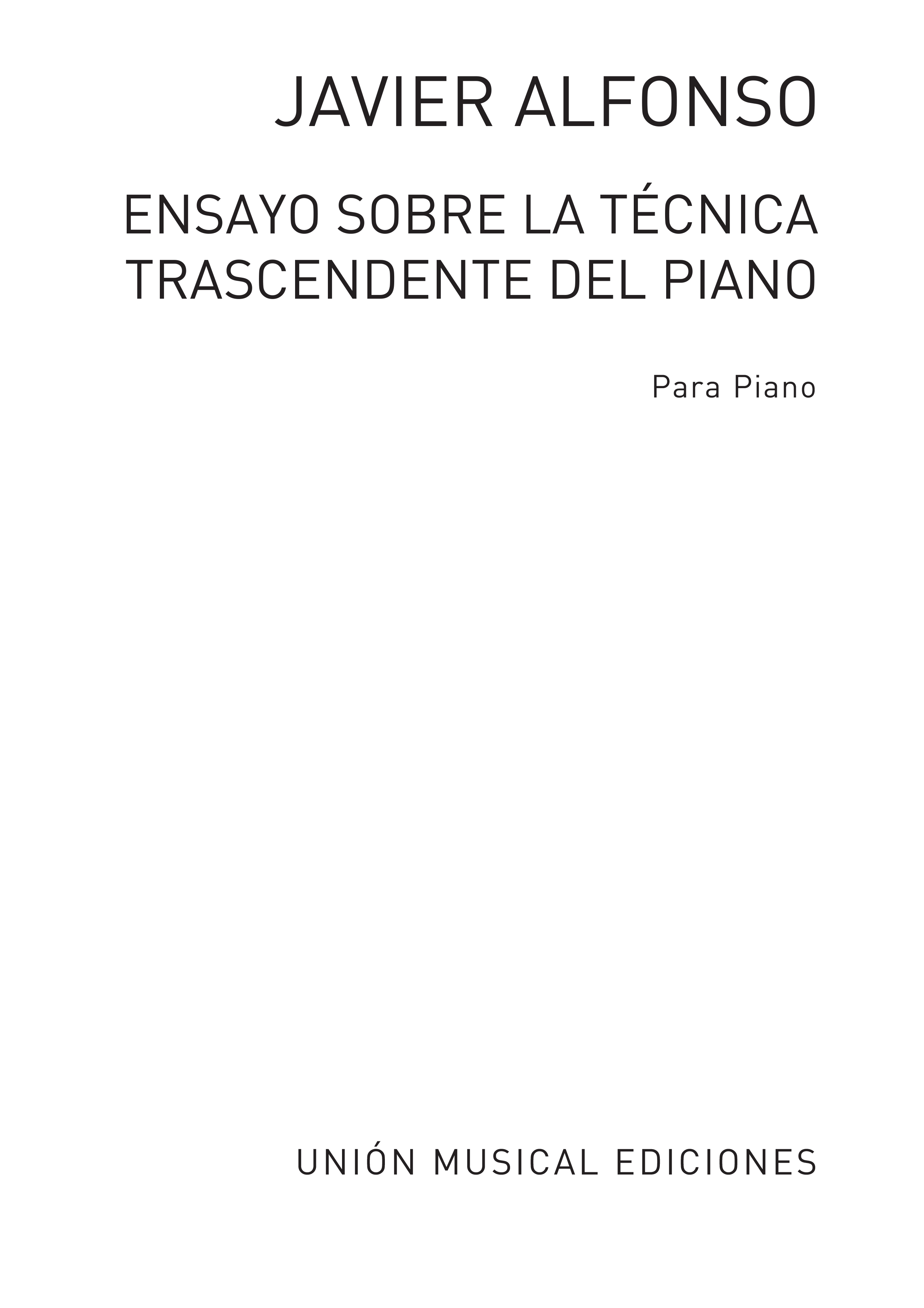 Ensayo Sobre La Technica Trans Piano: Piano: Instrumental Work
