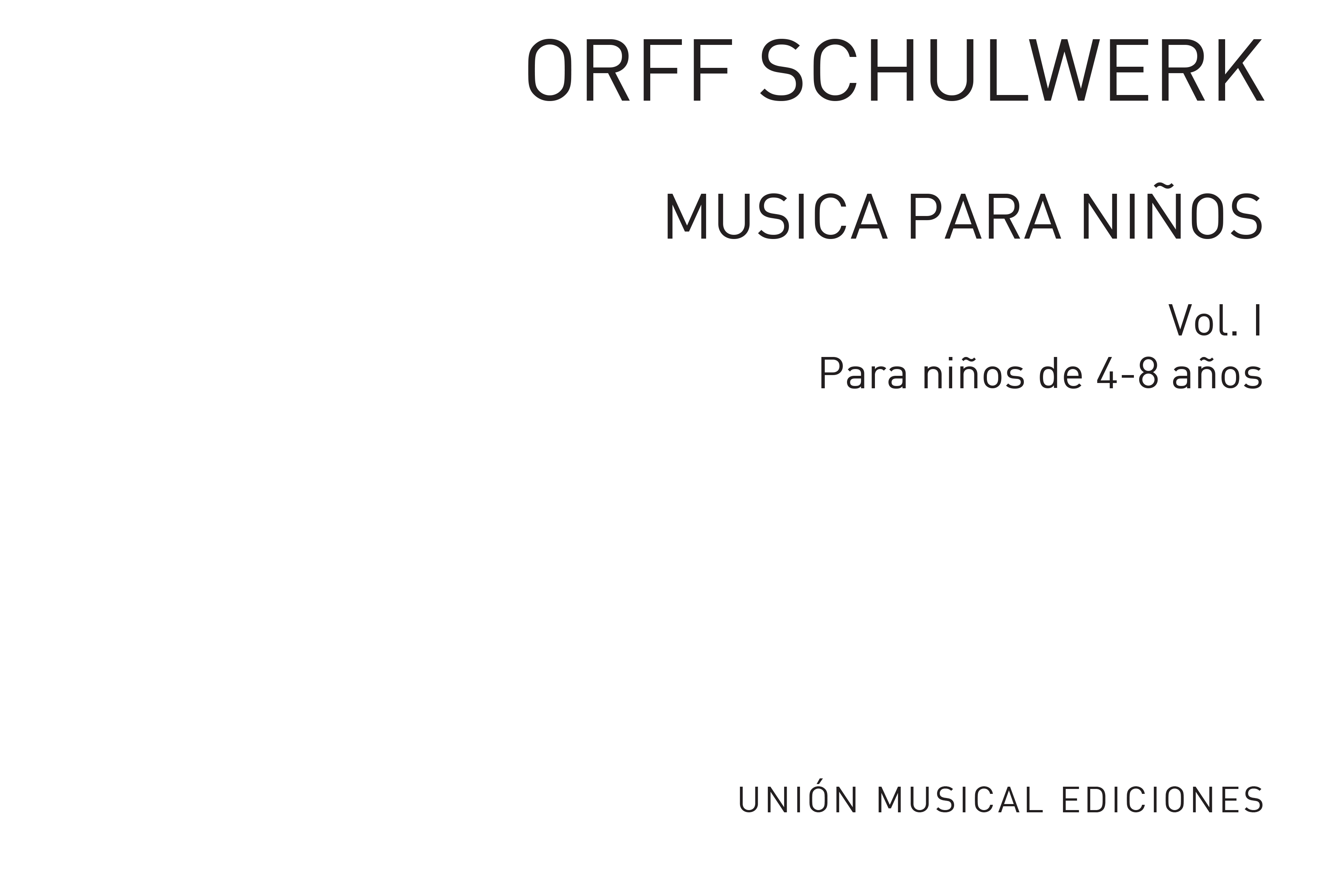 Musica Para Ninos 1 (Version Espanola): Instrumental Work