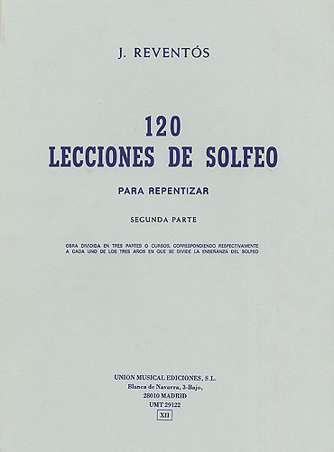 J Reventos: 120 Lecciones De Solfeo Ii: Organ