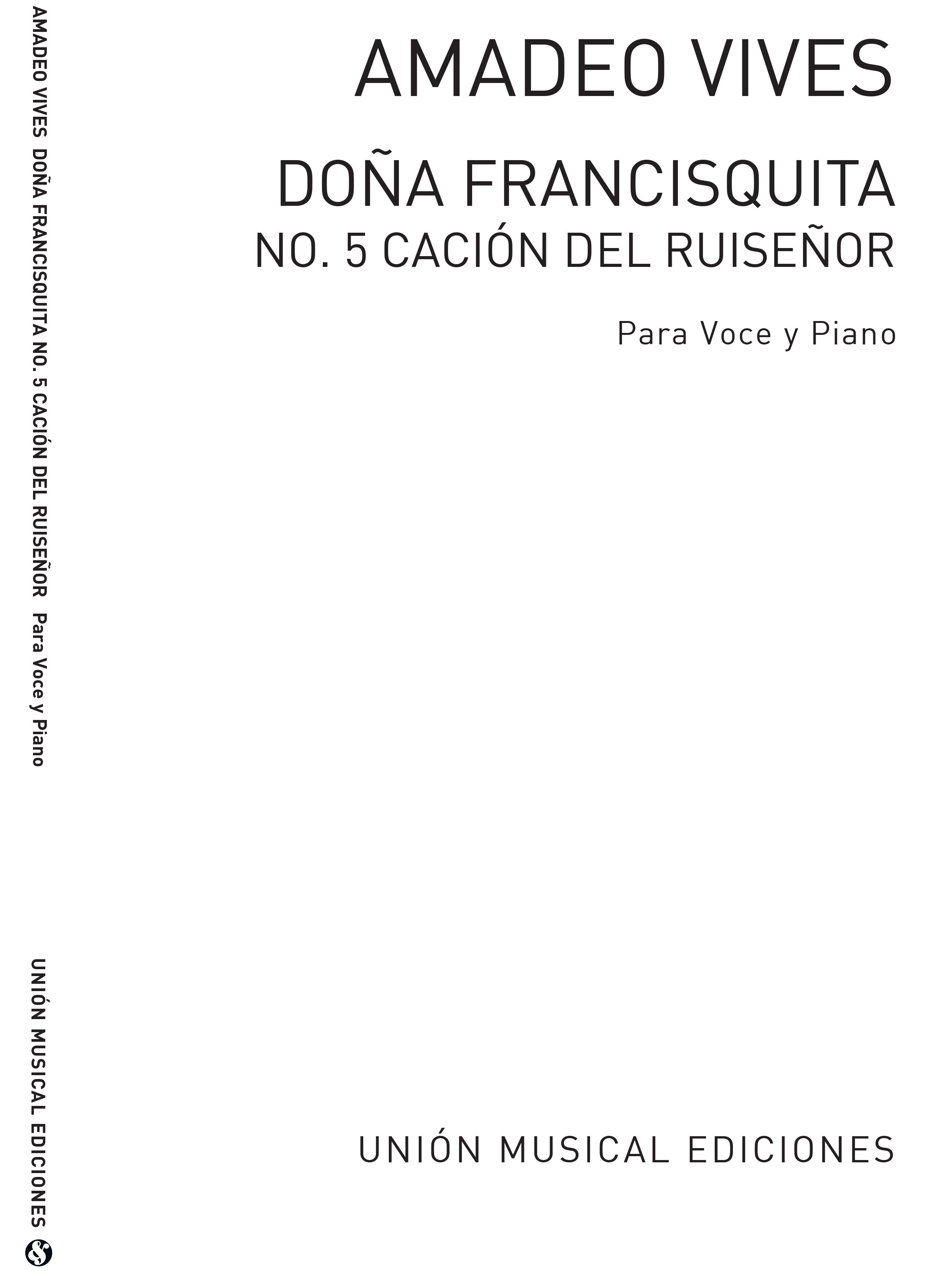 Amadeo Vives: Cancion Del Ruisenor De Dona Francisquita: Opera: Instrumental