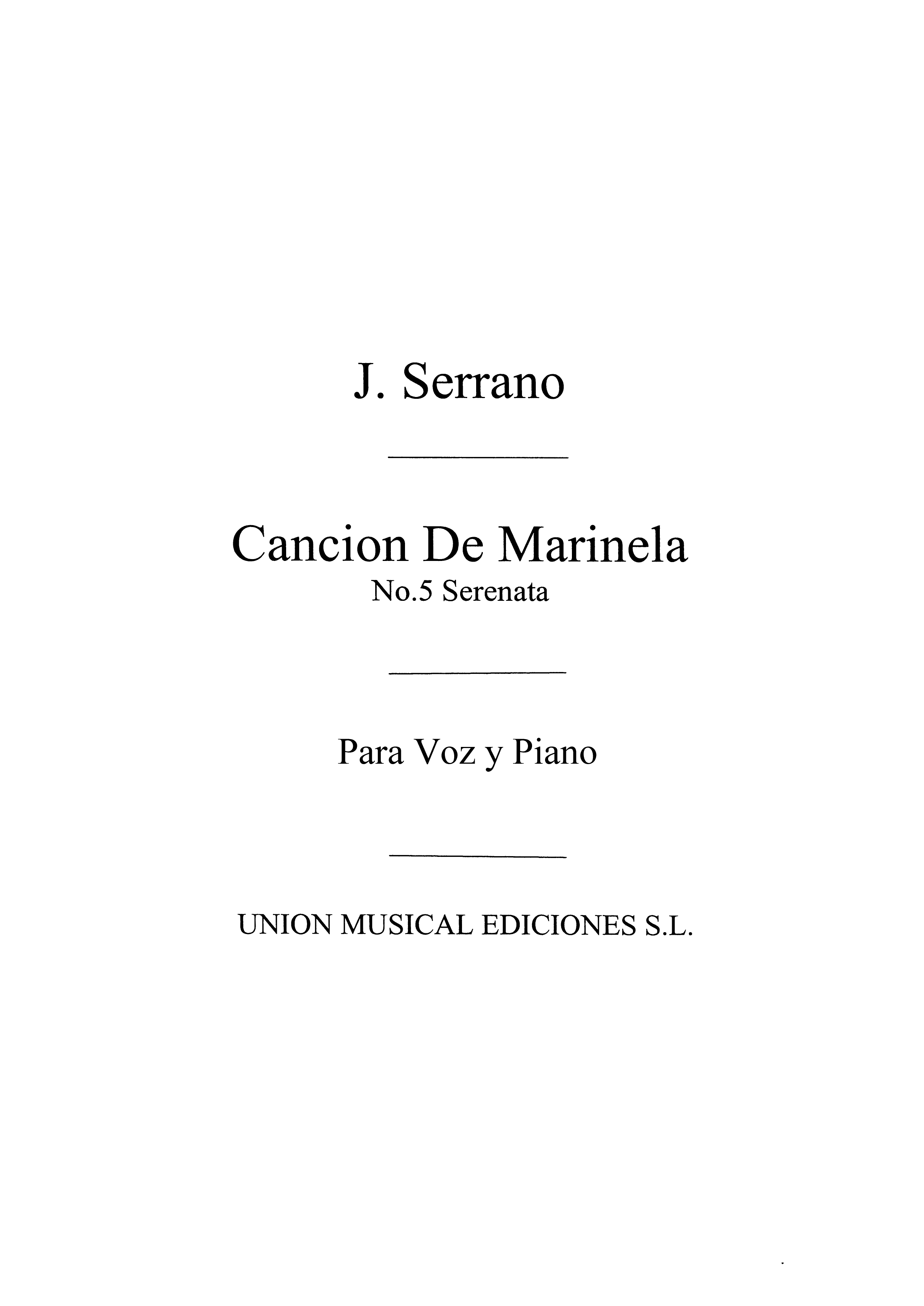 Jose Serrano: La Cancion Del Olvido - Serenata: Opera: Instrumental Work