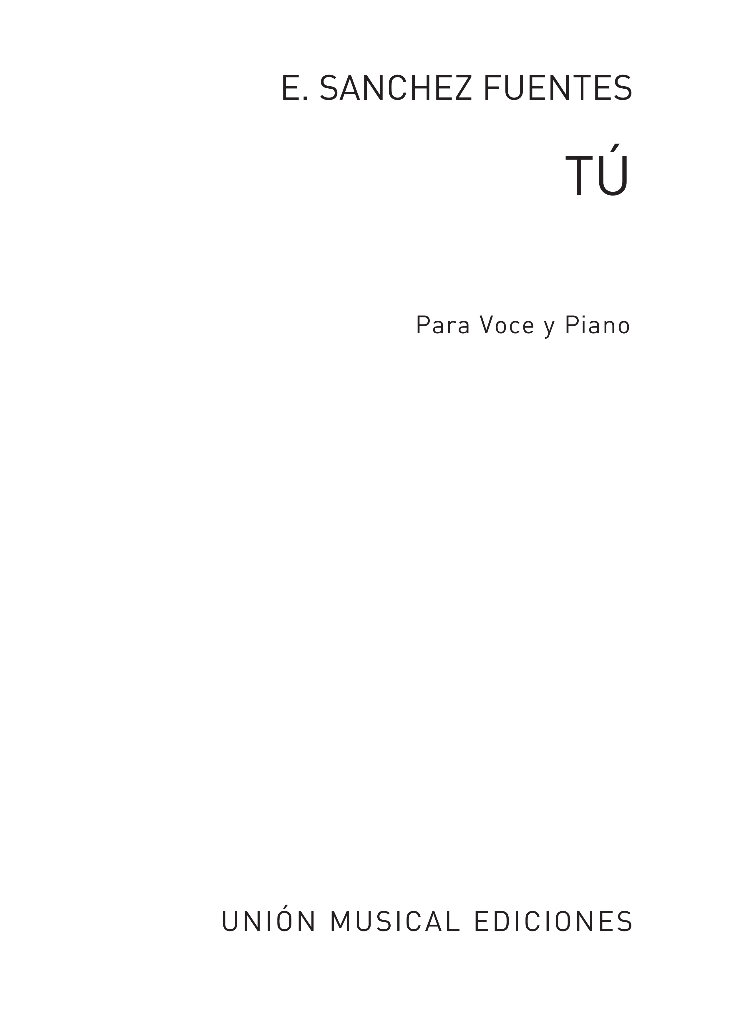 Eduardo Sanchez Fuentes: Tu Habanera: Voice: Instrumental Work