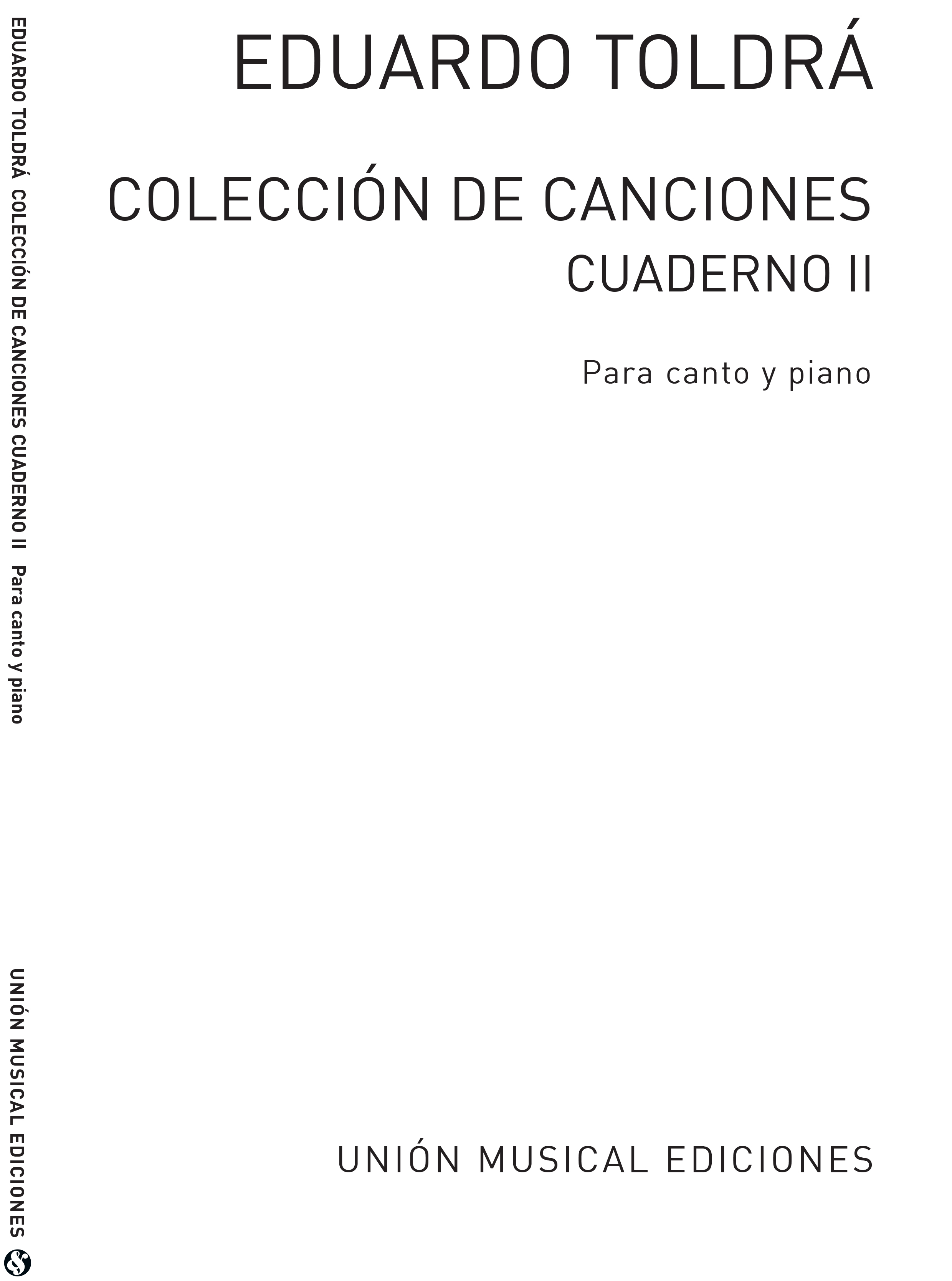 Eduardo Toldra: Toldra: Coleccion De Canciones Cuarderno II: Voice: Vocal Album