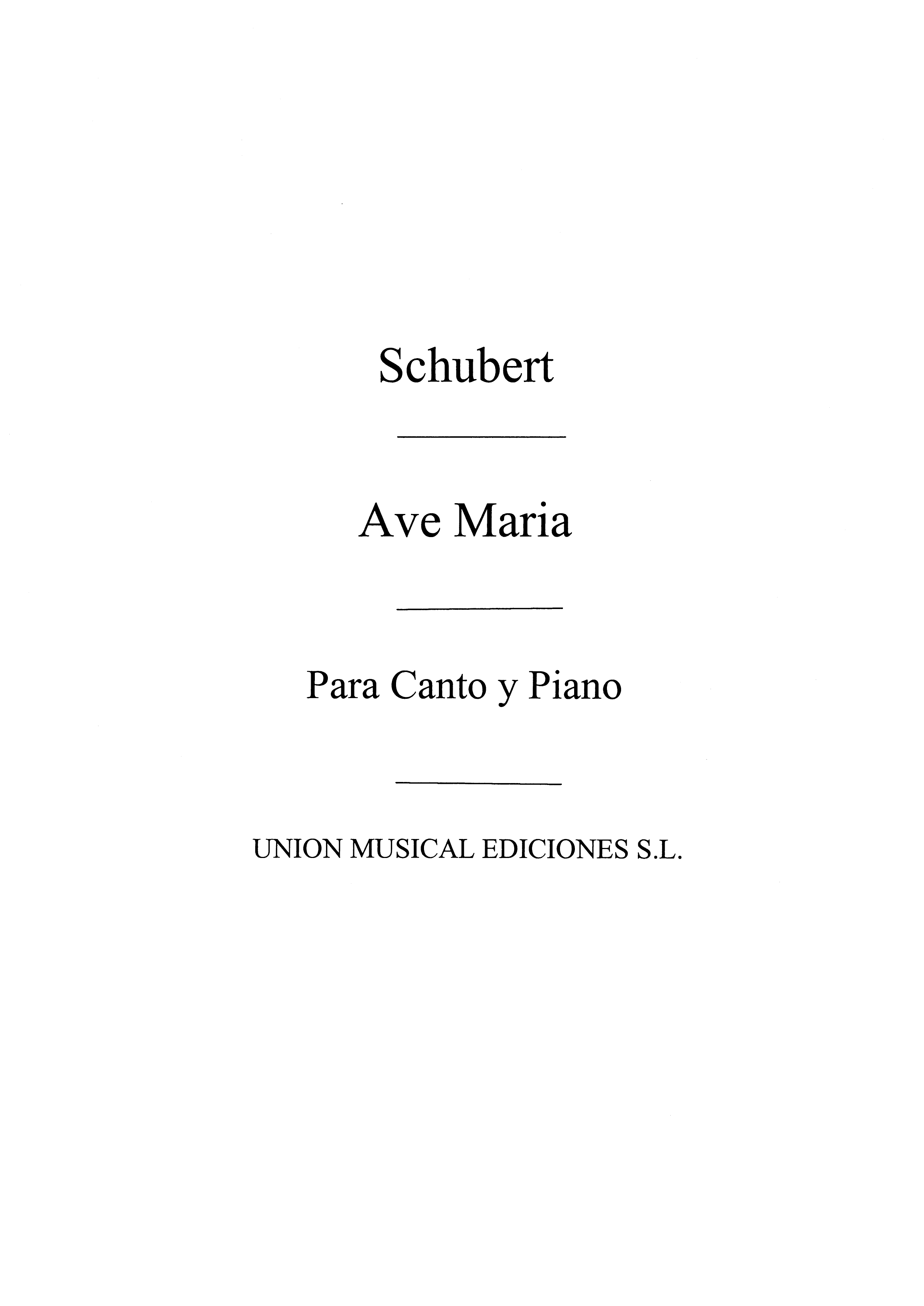 Franz Schubert: Ave Maria Letra Espanola Y Latina: Voice: Instrumental Work
