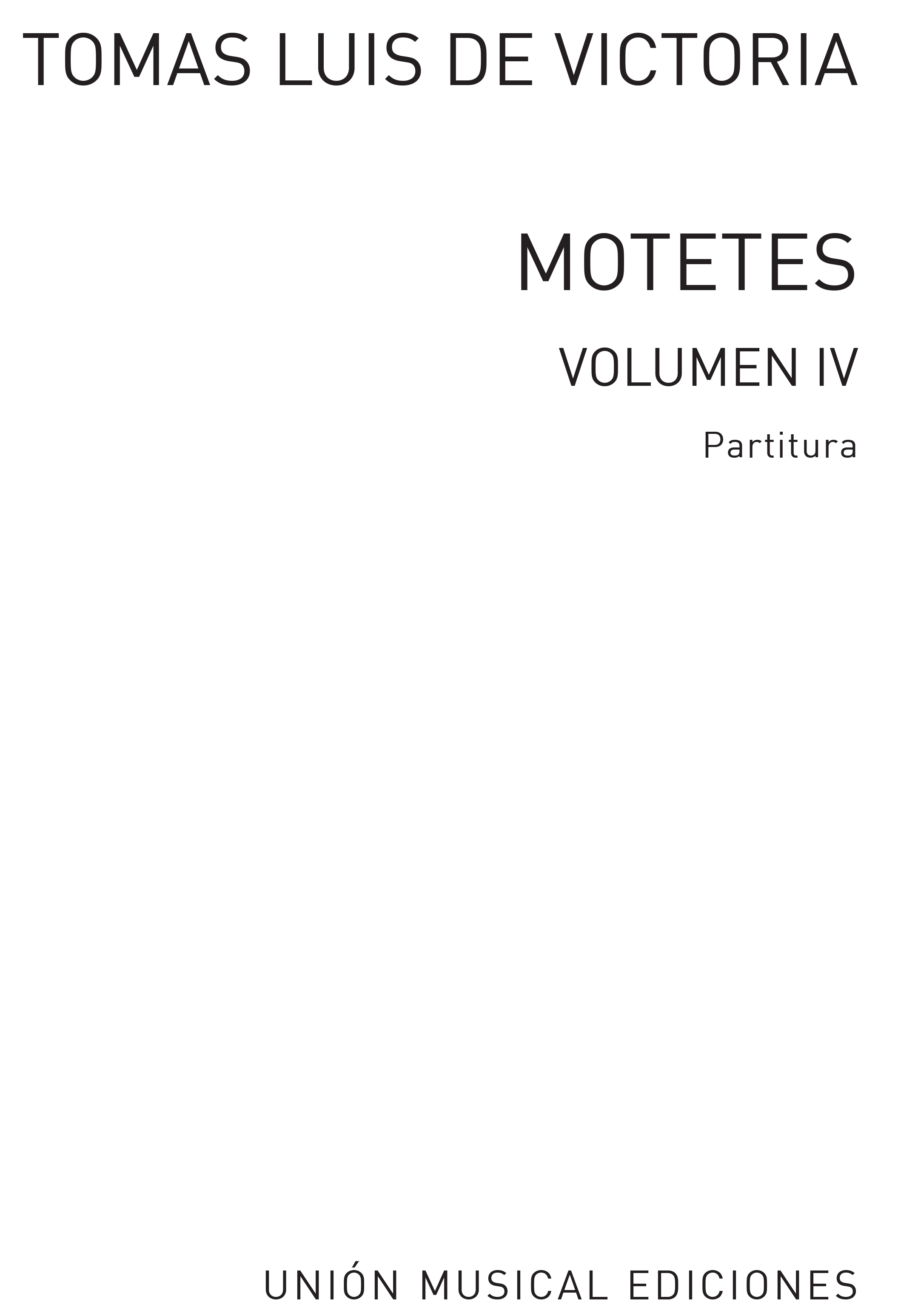 Tomás Luis de Victoria: 52 Motets Volume 4: Voice: Instrumental Work