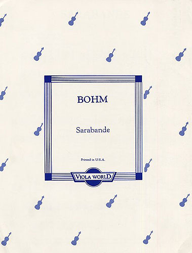 Carl Bohm: Sarabande For Viola And Piano: Viola: Instrumental Work