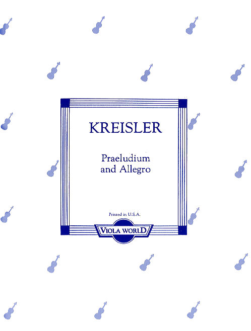 Fritz Kreisler: Praeludium And Allegro: Viola: Instrumental Work