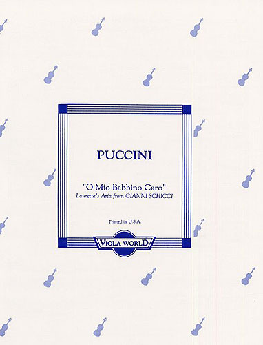 Puccini: O Mio Babbino Caro For Viola And Piano. Sheet Music for Viola  Piano Accompaniment