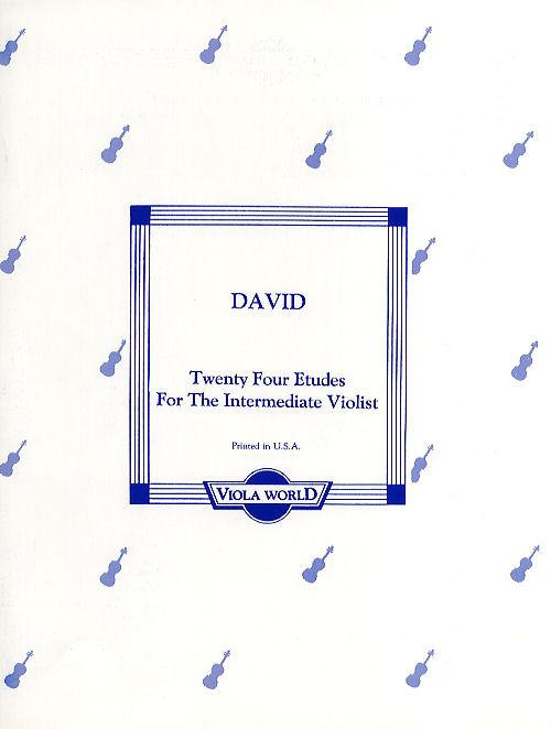 Ferdinand David: Twenty Four Etudes For The Intermediate Violist: Viola: Study
