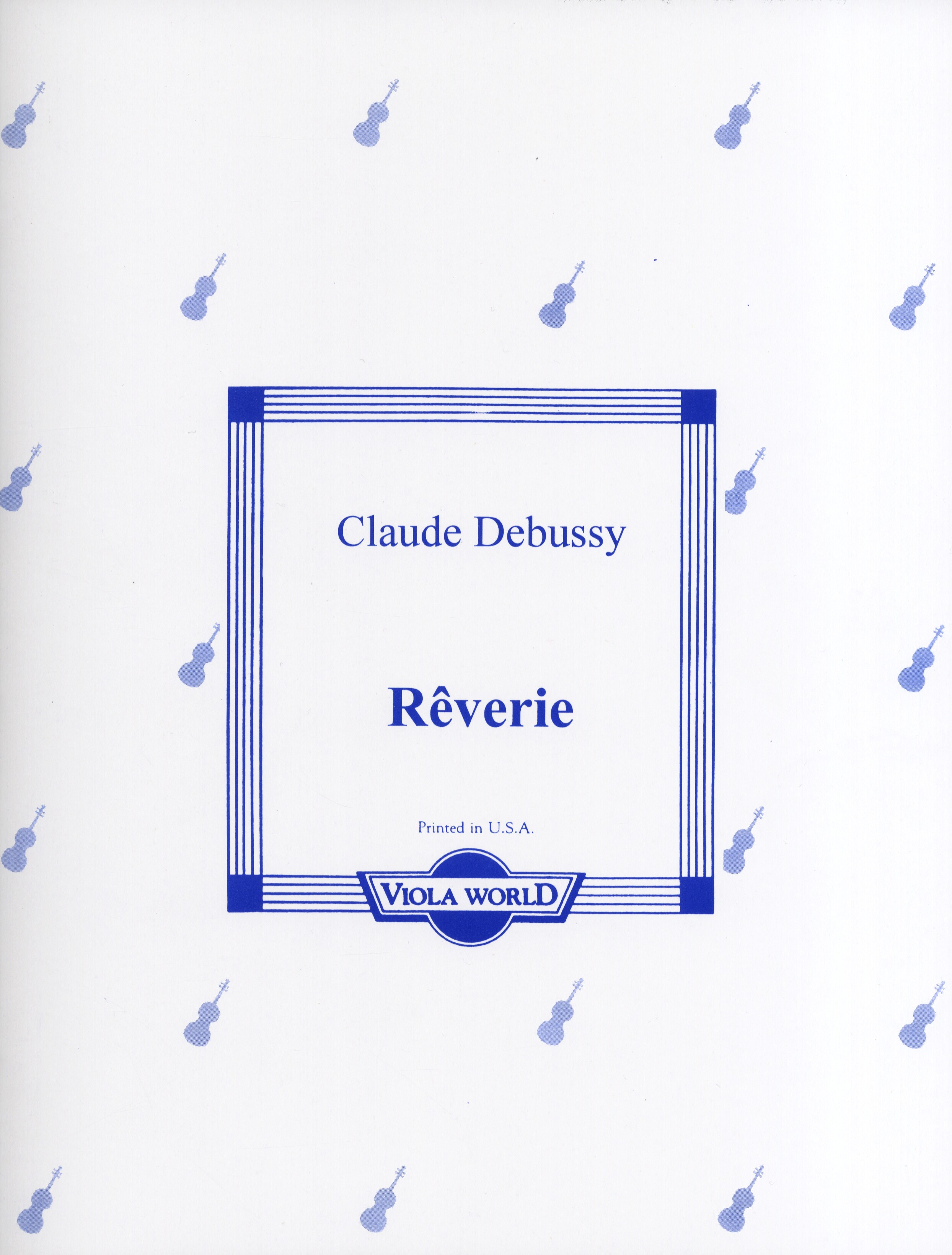 Claude Debussy: Rverie: Viola: Instrumental Work