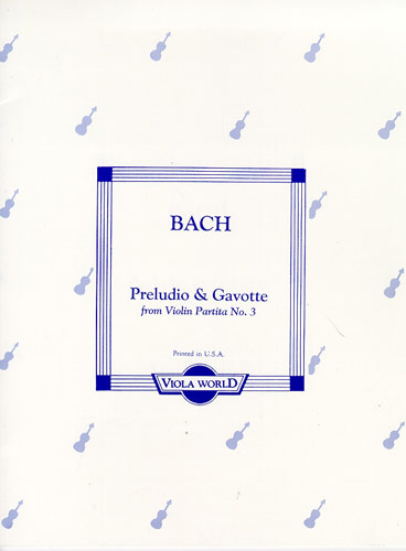 Johann Sebastian Bach: Preludio And Gavotte For Viola And Piano: Viola: