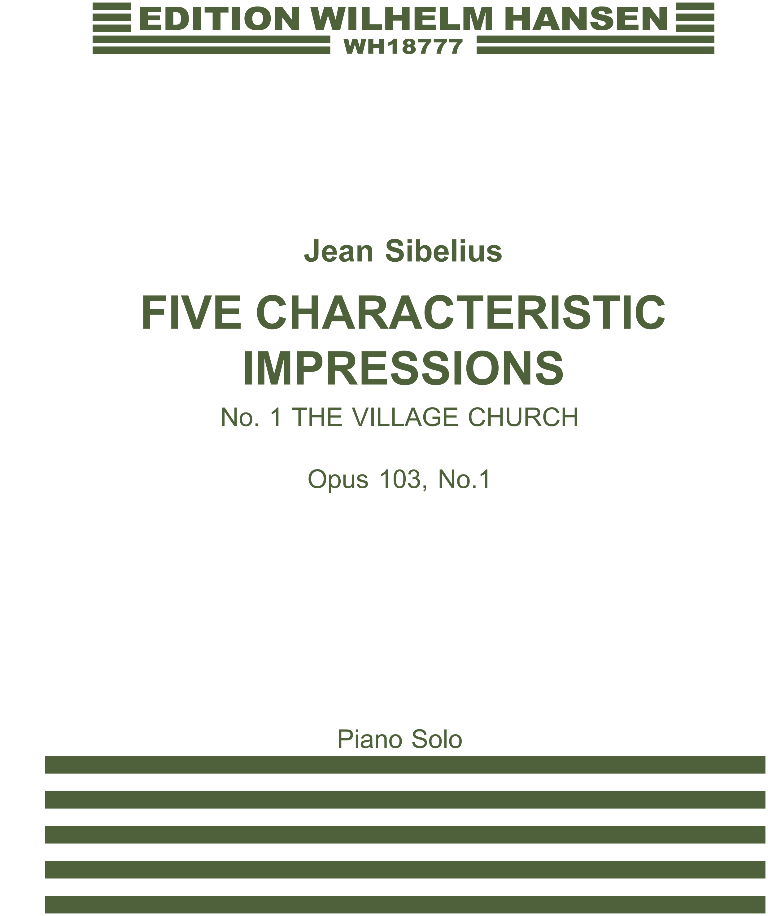 Jean Sibelius: Five Characteristic Impressions Op. 103 No. 1: Piano: