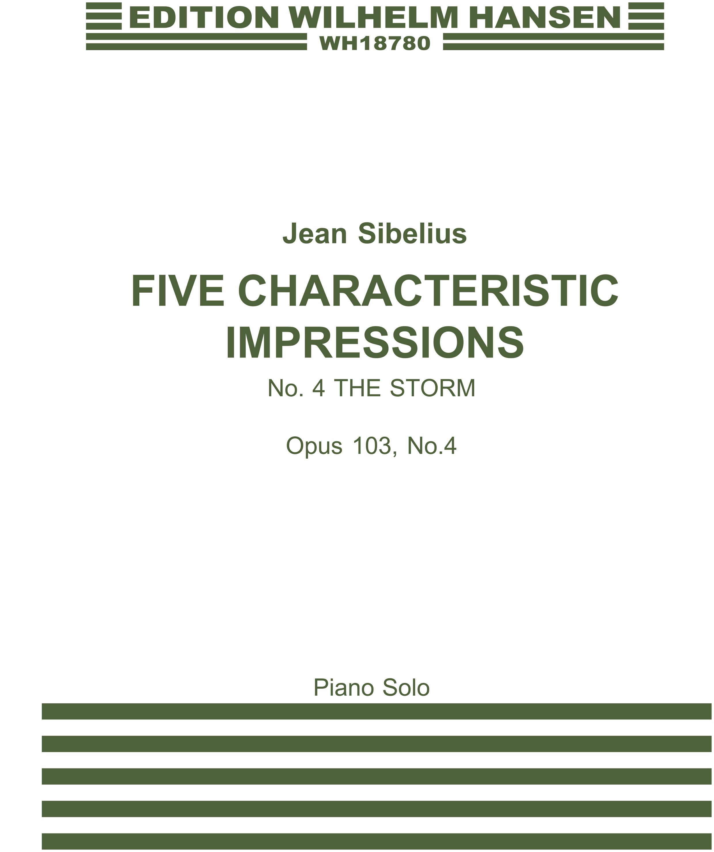 Jean Sibelius: Five Characteristic Impressions Op. 103 No. 4: Piano:
