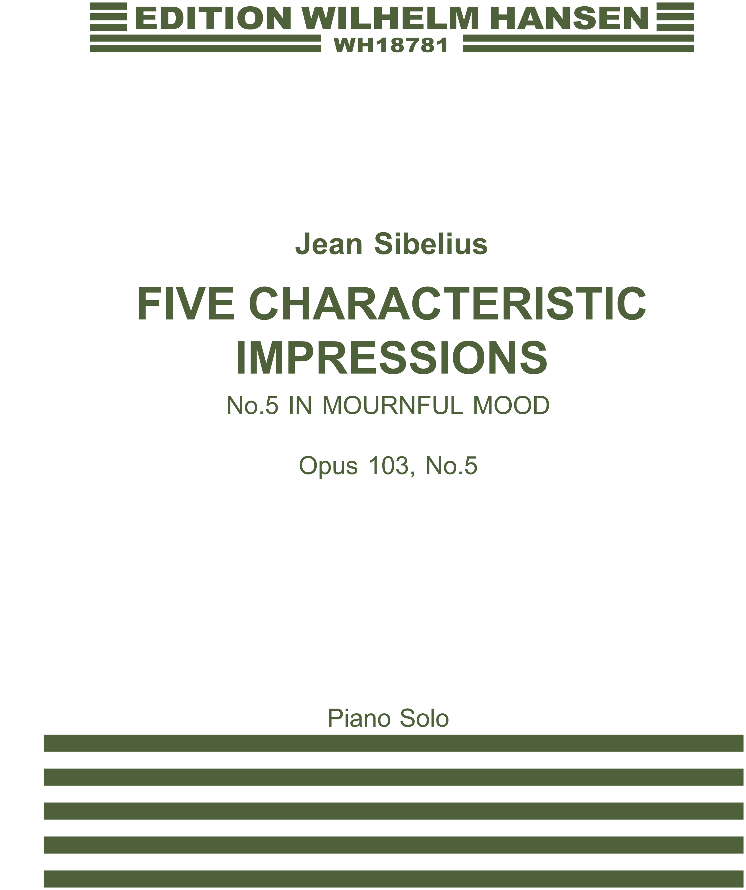 Jean Sibelius: Five Characteristic Impressions Op. 103 No. 5: Piano: