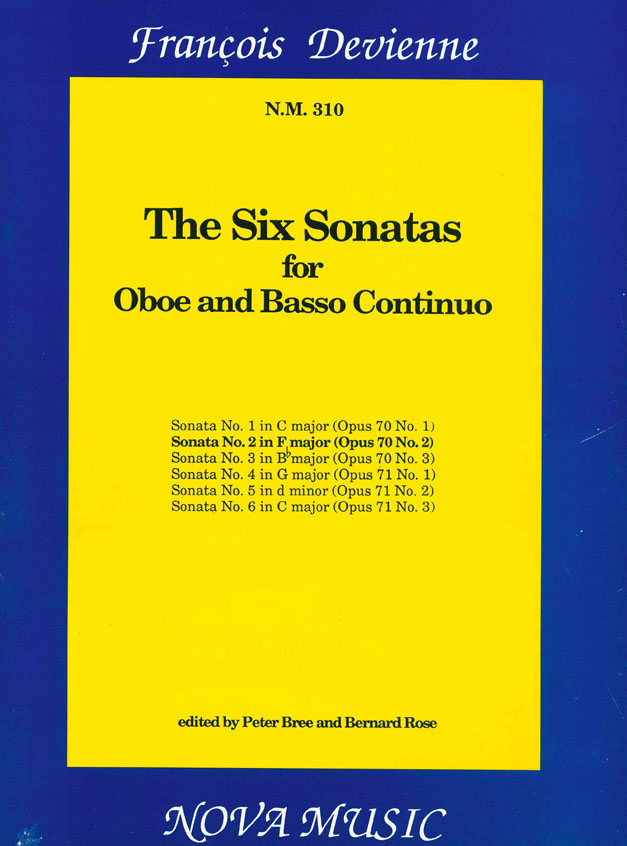 François Devienne: 6 Sonatas For Oboe And Basso Continuo: Oboe: Instrumental