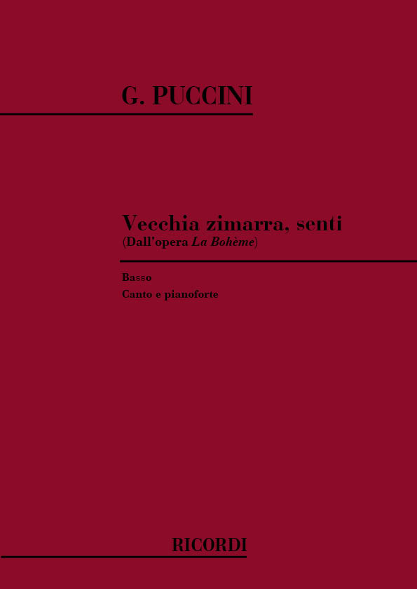 Giacomo Puccini: Vecchia Zimarra  Senti: Opera: Vocal Work
