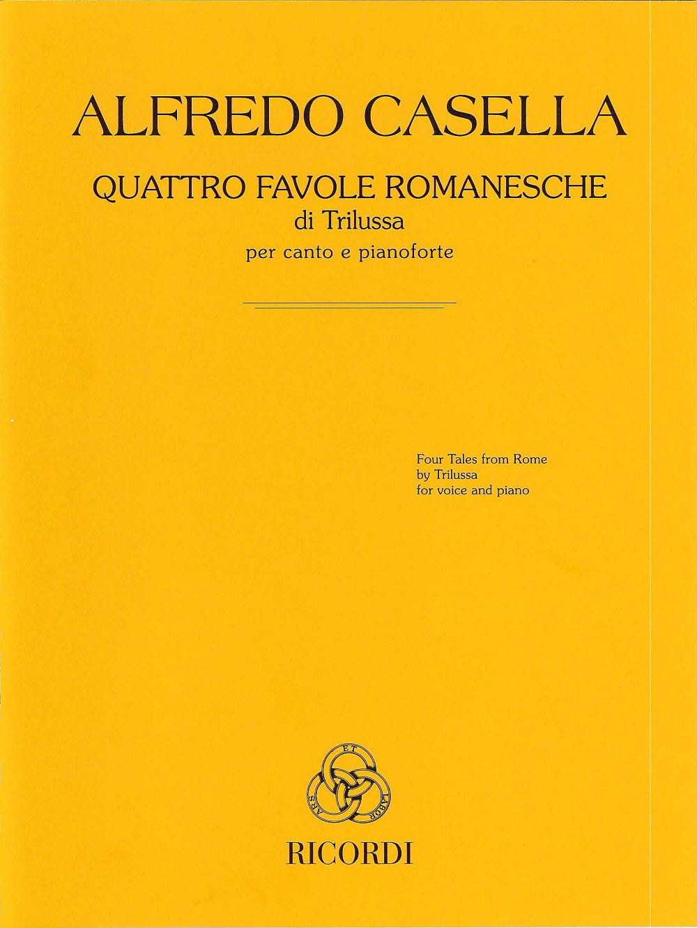 Alfredo Casella: Quattro favole romanesche di Trilussa: Voice