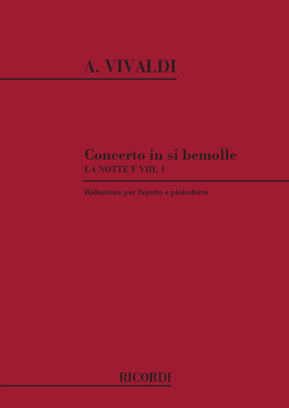Antonio Vivaldi: Concerto per Fagotto  Archi e BC in Sib Rv 501: Bassoon