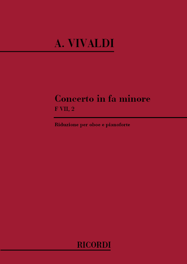 Antonio Vivaldi: Concerto per Oboe  Archi e BC: in Fa Rv 455: Oboe Duet