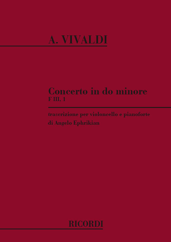 Antonio Vivaldi: Concerto In C Minor RV401: Cello: Instrumental Work