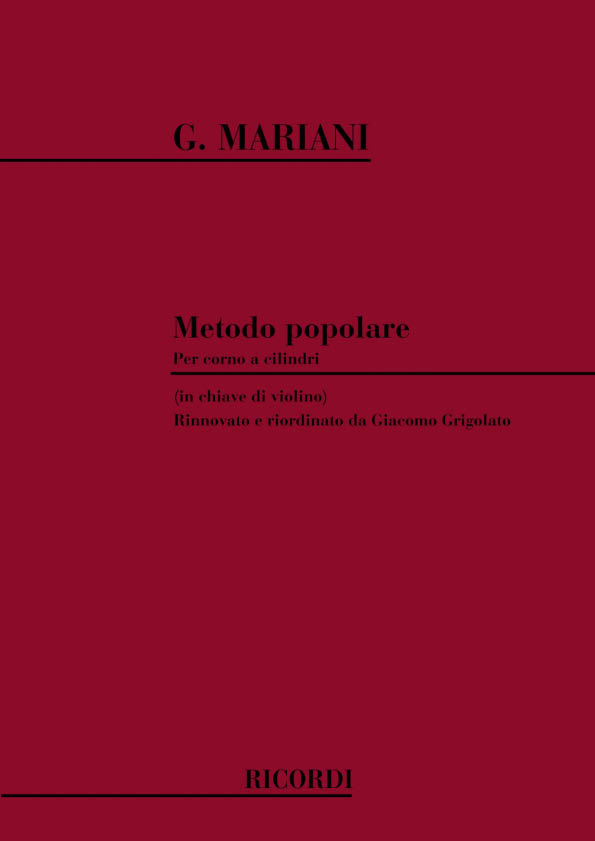 Giuseppe Mariani: Metodo Popolare: French Horn