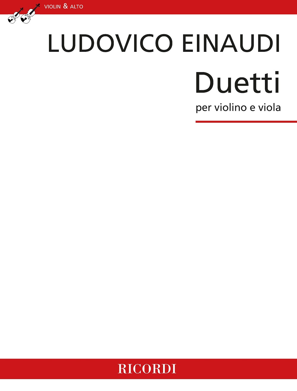 Ludovico Einaudi: Duetti per violino e viola: Violin & Viola: Instrumental Work