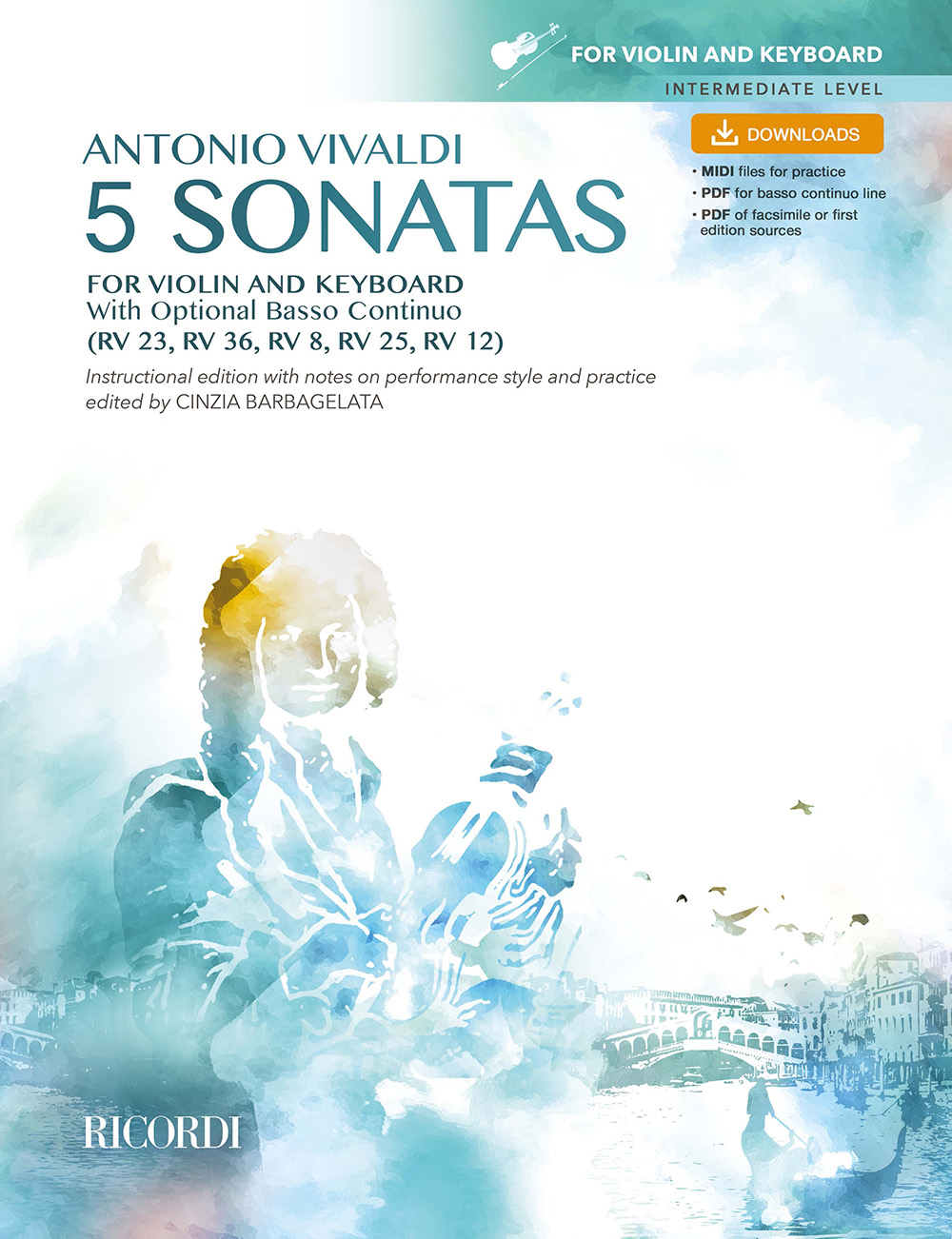 Antonio Vivaldi: 5 Sonatas for violin and keyboard: Violin