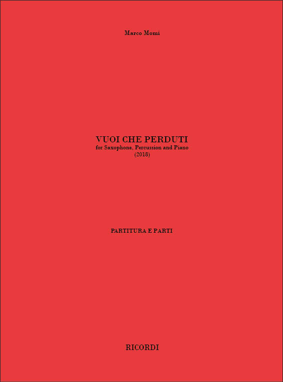 Marco Momi: Vuoi che perduti: Chamber Ensemble: Score and Parts