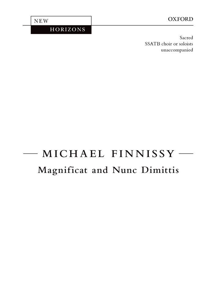 Michael Finnissy: Magnificat and Nunc Dimittis: Mixed Choir: Vocal Score