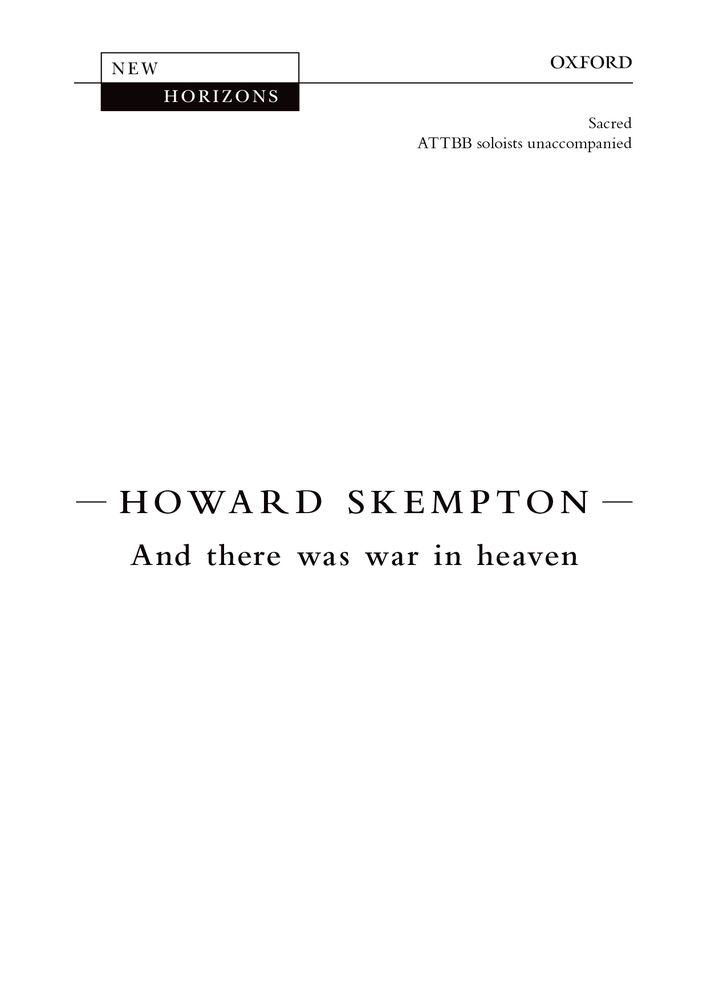 Howard Skempton: And There Was War In Heaven: Mixed Choir: Vocal Score