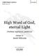 David Willcocks: High Word of God  eternal Light: Mixed Choir: Vocal Score