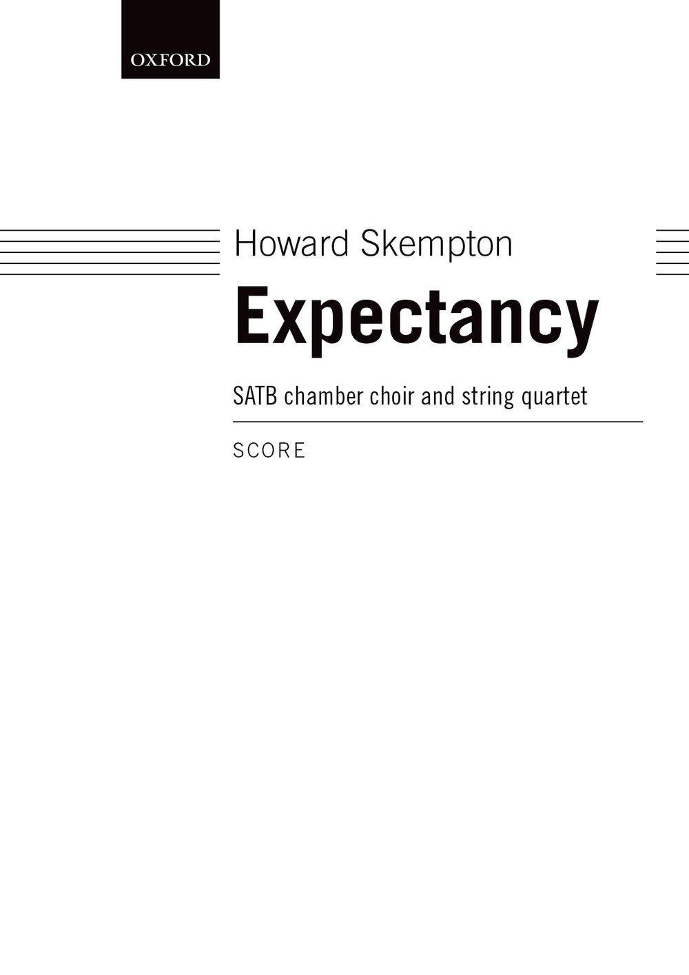 Howard Skempton: Expectancy: Mixed Choir: Vocal Score