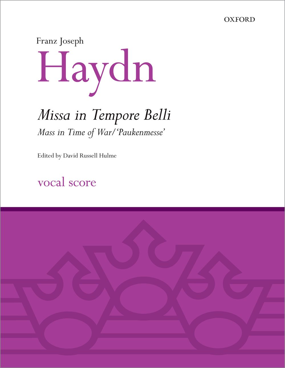 Franz Joseph Haydn: Missa In Tempore Belli: Mixed Choir: Vocal Score
