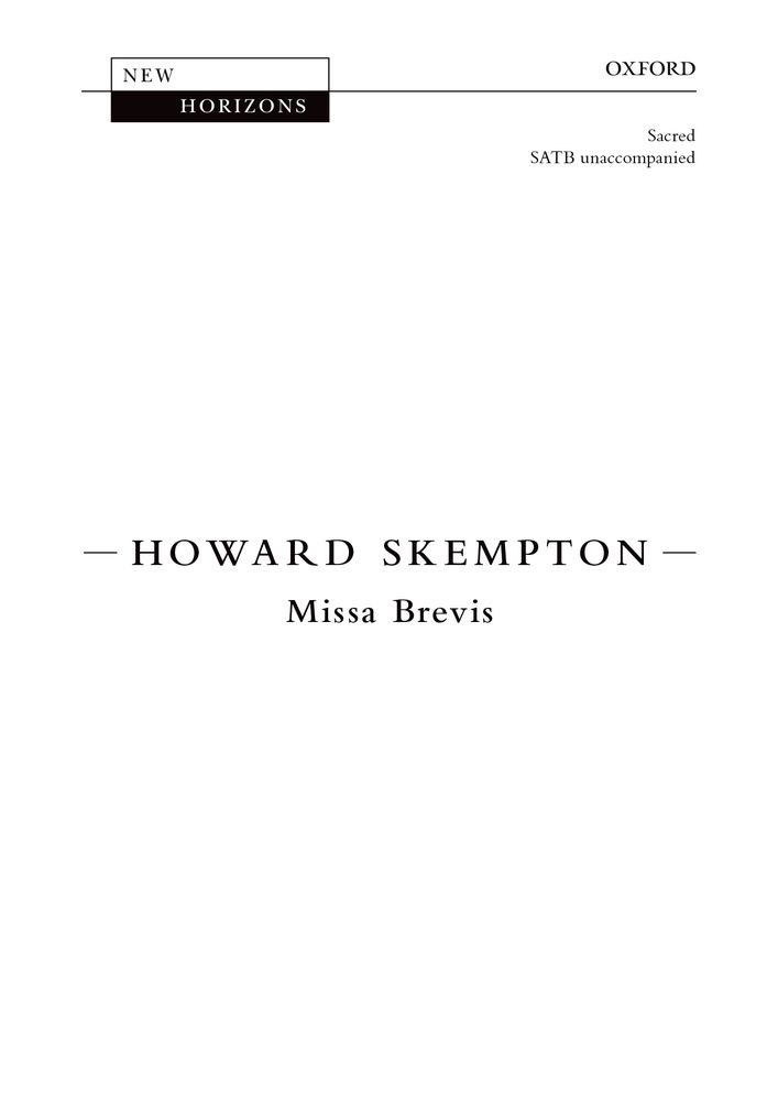 Howard Skempton: Missa Brevis: Mixed Choir: Vocal Score