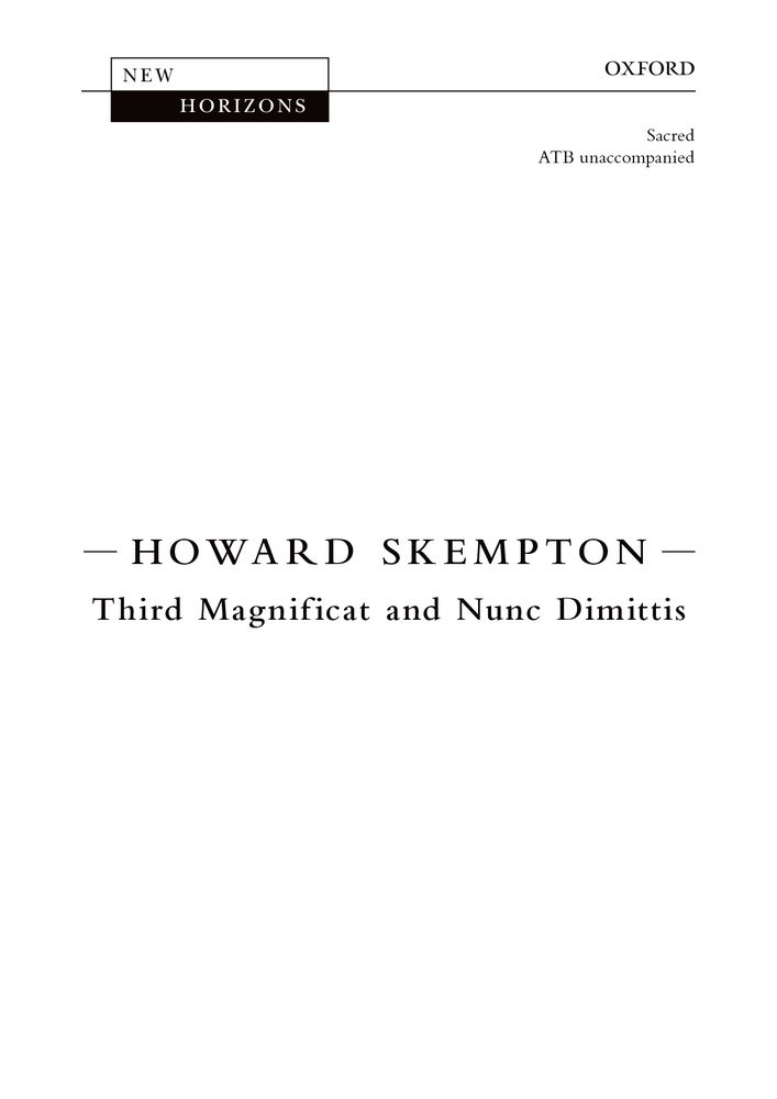 Howard Skempton: Third Magnificat And Nunc Dimittis: Mixed Choir: Vocal Score