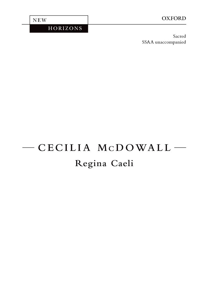 Cecilia McDowall: Regina Caeli: Mixed Choir: Vocal Score