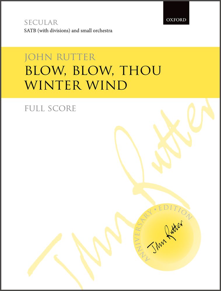 John Rutter: Blow  Blow  Thou Winter Wind: Mixed Choir: Score