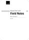 Howard Skempton: Field Notes: Score