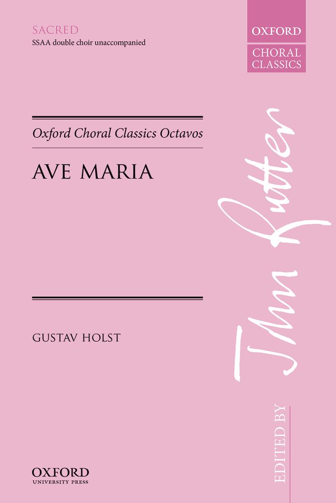 Gustav Holst: Ave Maria: Mixed Choir: Vocal Score