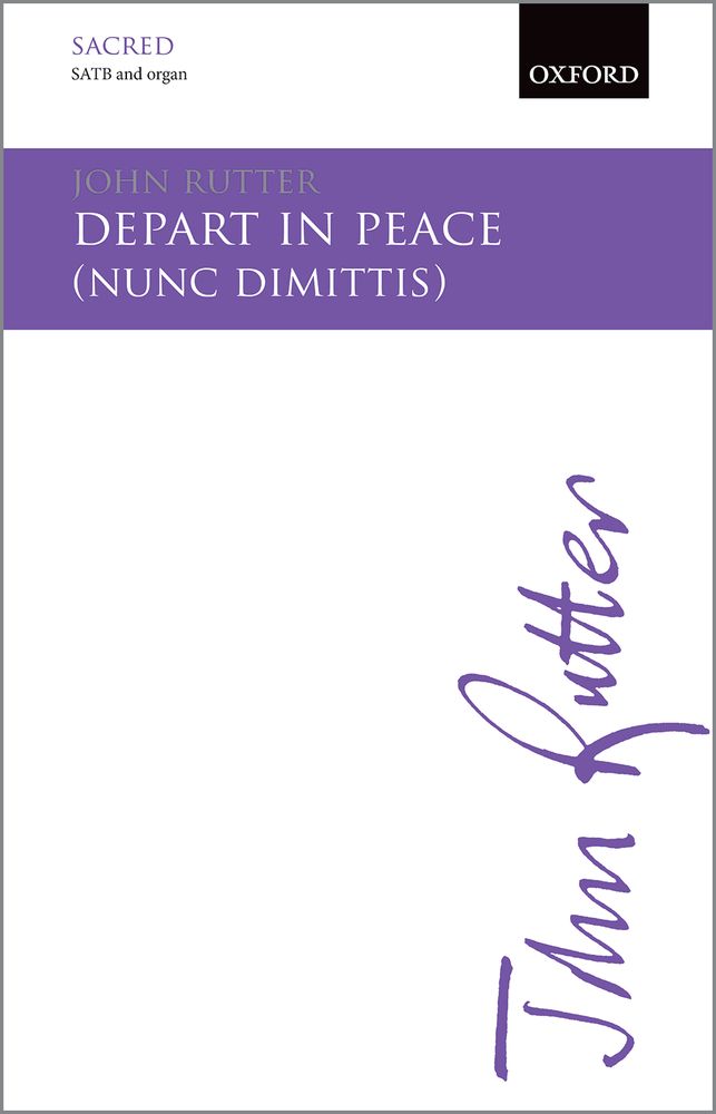 John Rutter: Depart In Peace: Mixed Choir: Vocal Score