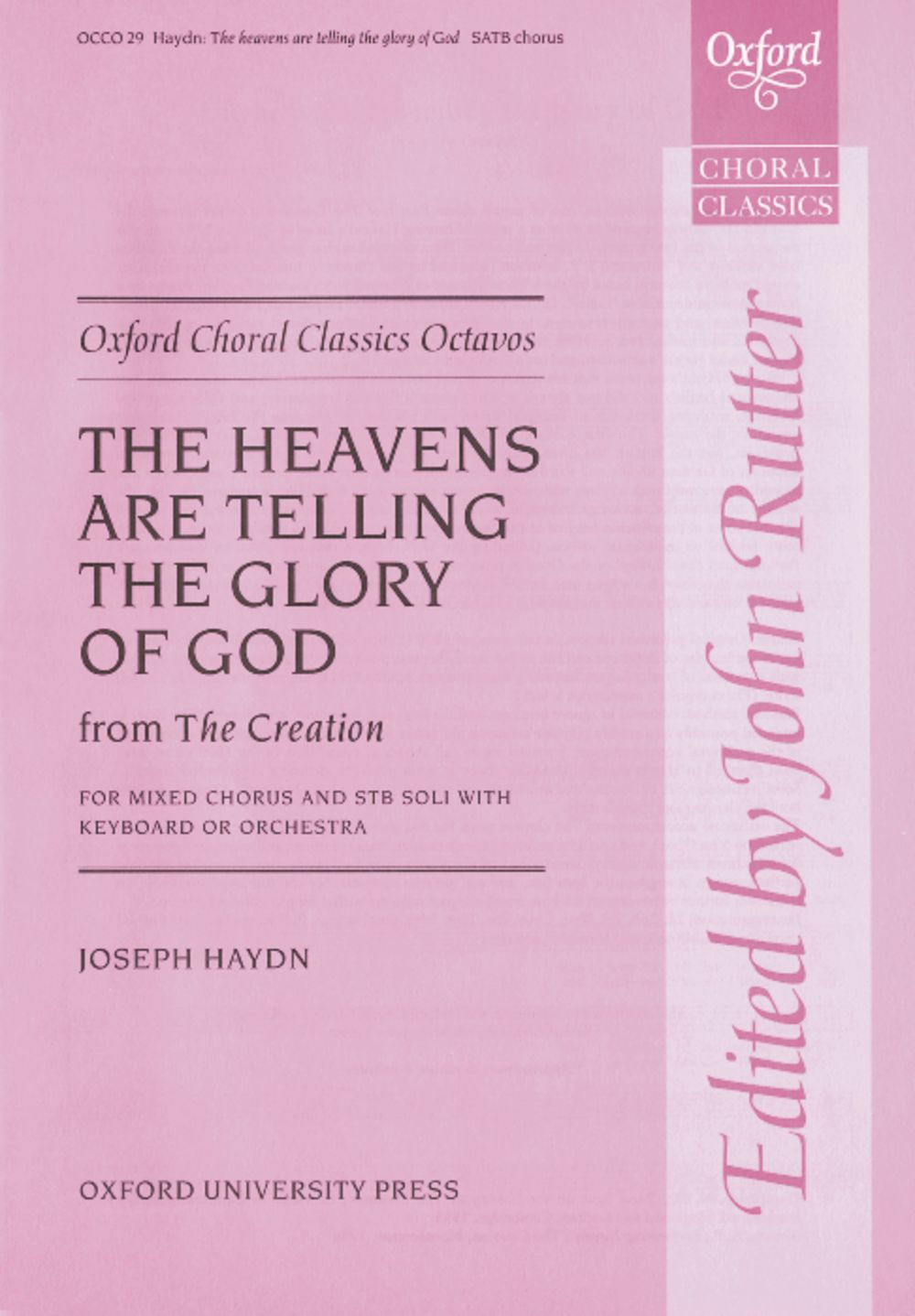 Franz Joseph Haydn: The Heavens Are Telling The Glory Of God: Mixed Choir: Vocal