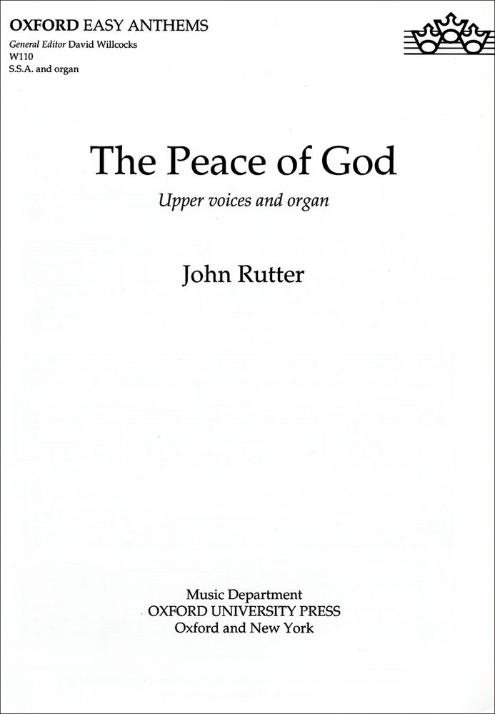 John Rutter: The Peace Of God: SSA: Vocal Score