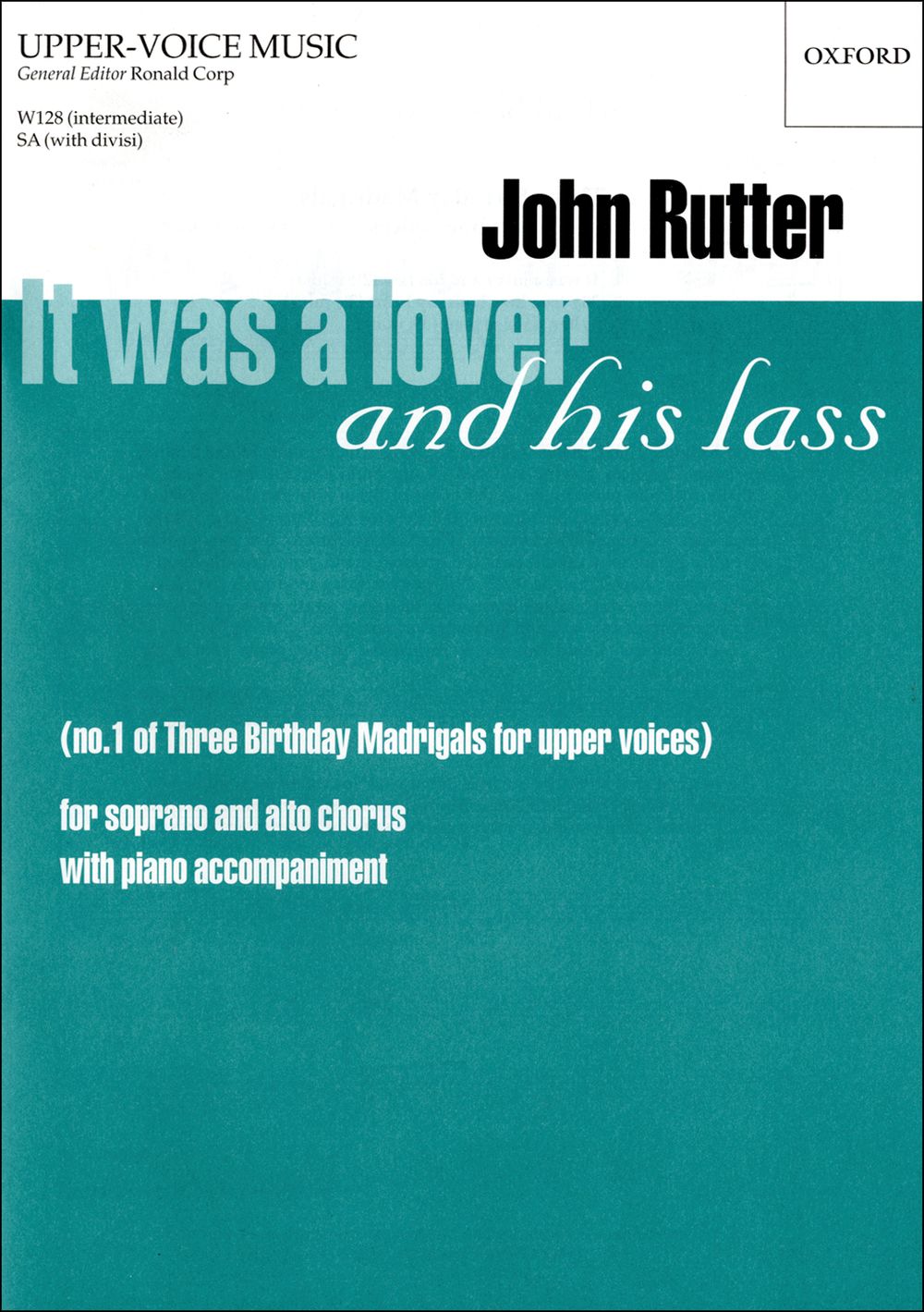 John Rutter: It Was A Lover And His Lass: 2-Part Choir: Vocal Score