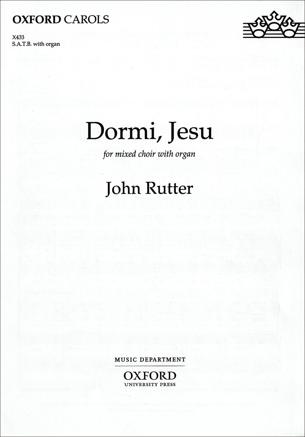 John Rutter: Dormi  Jesu: SATB: Vocal Score