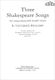 Ralph Vaughan Williams: Three Shakespeare Songs: SATB: Vocal Score